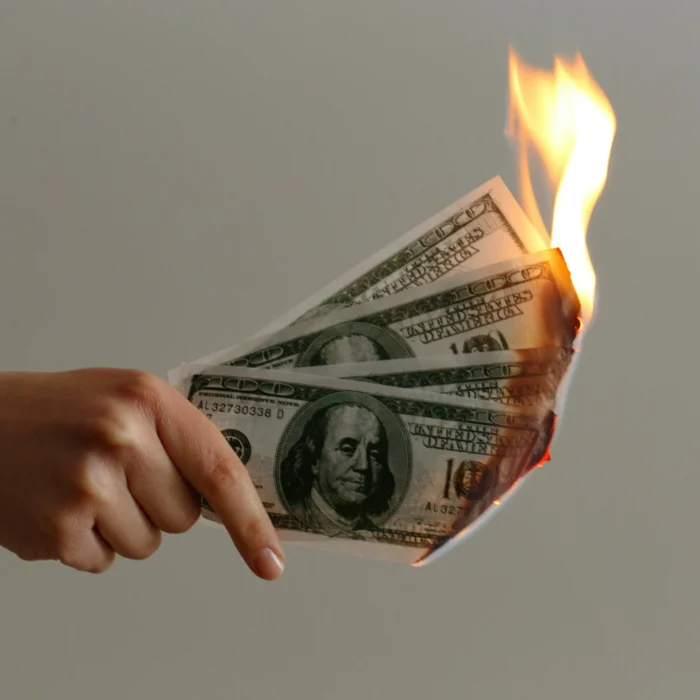 brennendes Geld